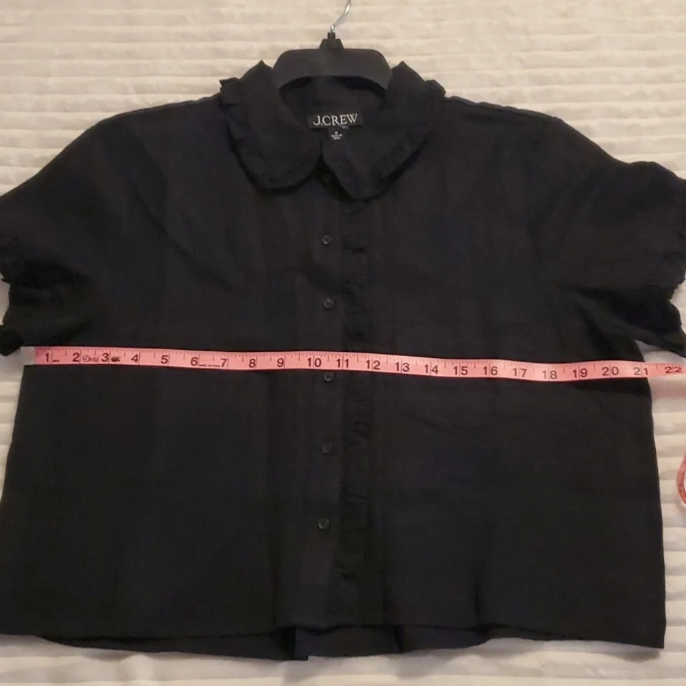J.Crew, Short Sleeve Blouse, Size M, Black - Picture 10 of 13
